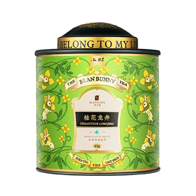 布兰兔blanbunny 桂花龙井绿茶钱塘龙井茶叶冷泡茶广西桂花茶罐装-tmall.com天猫-花瓣网