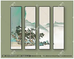 国画写意山水景色