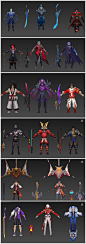 王者荣耀2018 2019新角色人物武器场景3D模型 Q版写实moba手游 游戏美术素材 3dmax源文件 CG原画参考设定