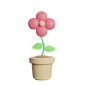 Flower Plant 3D Illustration