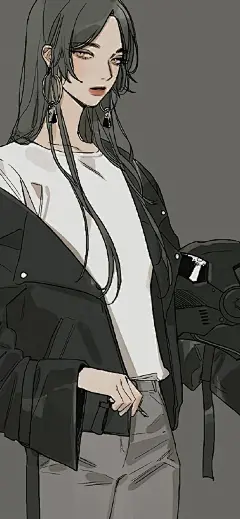 插画中帅气的小姐姐，极简高冷风格穿搭 ... 来自爱上动漫 - 微博
