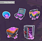 Gems Icons and Shop Sketches for Planet Gold Rush : Gems Icons, Shop Sketches and Promotion Elements for Planet Gold Rush mobile game