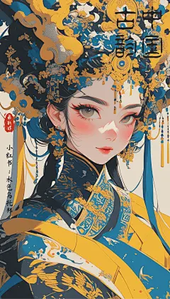 古风国潮戏服女孩｜手机壁纸（附咒语）