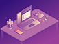 苹果设备的等距插图 Isometric Illustrations Apple_UI素材_插图_模库(51Mockup)