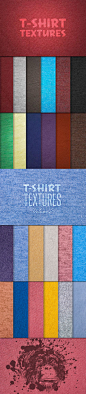 #PS素材# [PSE]T-shirt_textures 24JPG 高清的布料纹理背景，每张超过2500像素的高质量图片，你值得拥有~！ http://t.cn/8s6urM4