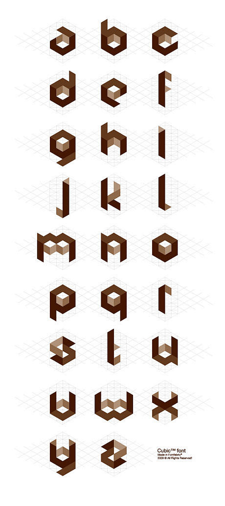 cube 02矢量字体素材-字体-视觉中...