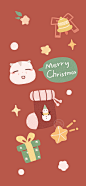 卡通 手机壁纸 圣诞节 cr:一只奶糖鼠