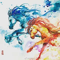 绚丽的水彩插画~  

作者： Luqman Reza Mulyono ​ ​​​​