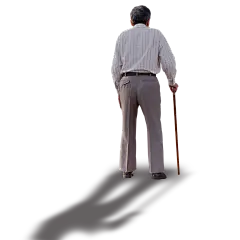 老年人 背影 其他元素免抠png图片壁纸