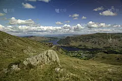 坎布里亚景观堡伯克豪斯沼泽，乌尔斯沃特，格林希尔和Place Fell