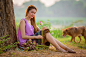 The little girl and lotus by Pramote Polyamate on 500px