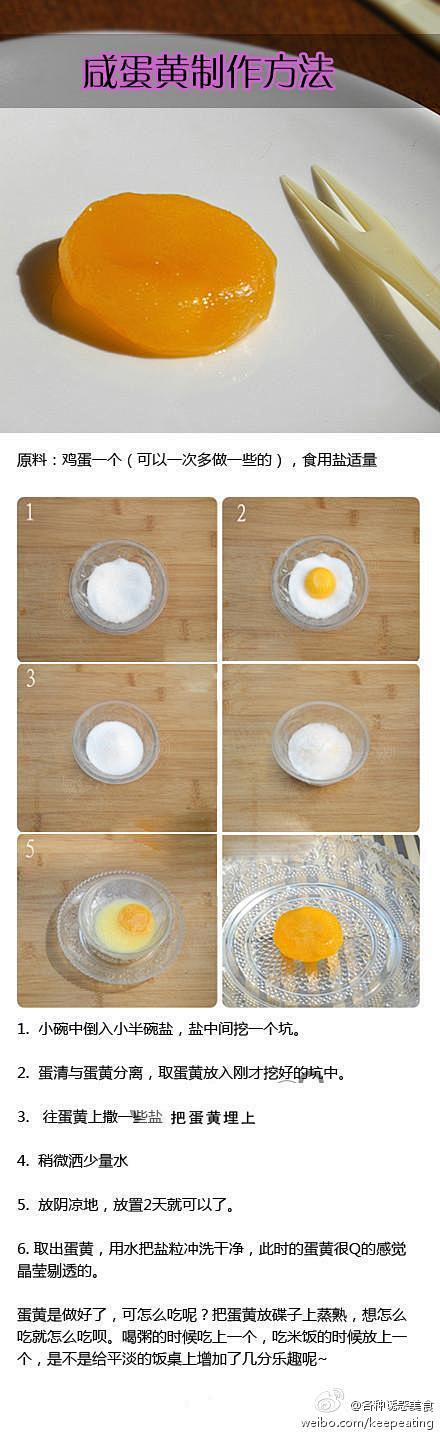 美味咸蛋黄的制作方法，可以一次多做几个~...