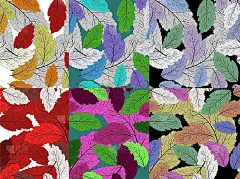 叶子无缝。元素装饰花卉。抽象的背景设计。时髦的向量壁纸。向量无缝的背景。夏季热带叶。奇异的植物。夏日