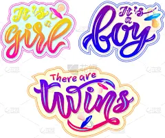 标签,女孩,文字,是个男孩,女儿,可爱的,请柬,布置,问候,抵达