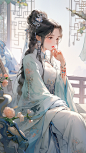 hfernandez_Chinese_Asian_girl_sitting_on_a_cushion_ethereal_fi_fca33f83-fac8-475e-9d7b-009a0ff9e852