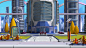 Alien City, Apoorv Nigam : Environment renders from a side 2D scrolling game i worked on last year.  My job was to conceptualize create and render 2d sprites depicting various districts of an Alien City. The art style was inspired by the Anno series and i