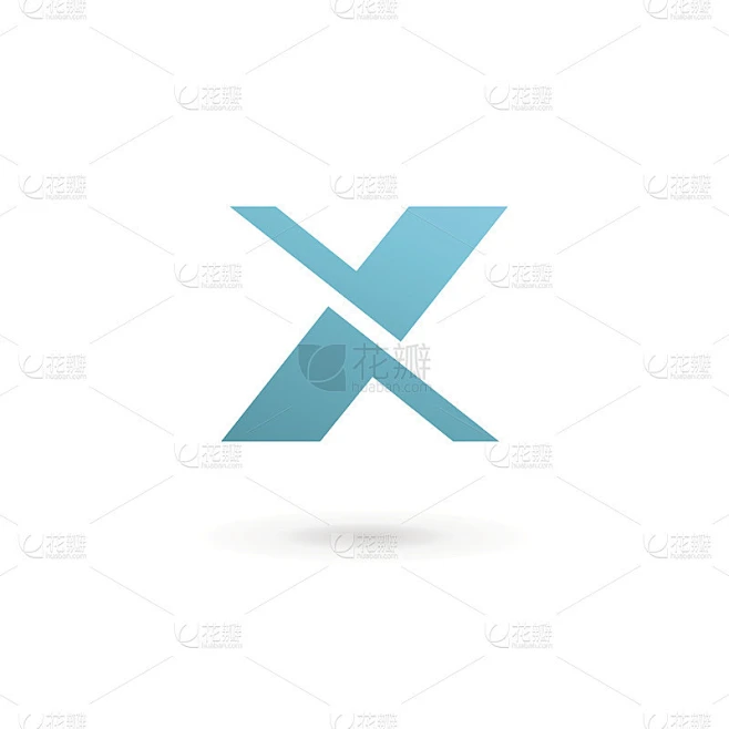 字母X标志图标设计模板元素素材-花瓣网