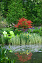 池塘花园在殿堂级的韦恩，宾夕法尼亚