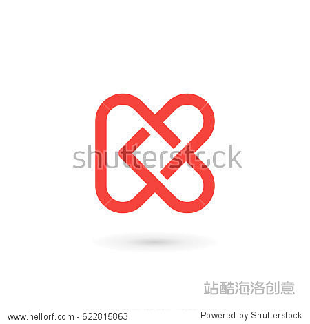 Letter K heart logo ...