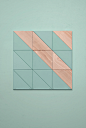 DIAGONAL Concrete Tile : DIAGONAL TILE- decorative tile. This time studio FILD decided to experiment with concrete colors, forms and textures, resulting in the creation of wall decorative tiles made of concrete and wood. A square, diagonally divided, was 