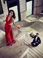 Campari With Eva Green : The 2015 Campari calendar features these stunning shots of actress Eva Green in a range of striking poses, all of which were retouched by Happy Finish artist Jackie Williams.