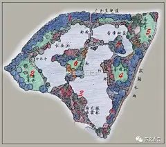 【西湖花港观鱼——红鱼池观赏区】

红鱼池观赏区位于大草坪区的南面，呈倒三角形，西与牡丹亭观赏区相接，东与小南湖相邻。面积三万多平米，其中水面约八千平米。观赏区内二组主要建筑，分别是竹廊和紫藤长廊。水面被二岛、五桥分隔成三水面，形成丰富多样的观赏空间和观赏角度。
观赏区的植物配置特点是以中心岛为重点进行配置、形成观赏中心，环水面的园路和植物配合中心岛植物景观，因地制宜处理与各个园区的交界处，形成7组风格各异的植物群落。以海棠、樱花、木绣球、红叶李等为主要观赏植物，营造春季花海的景致。
1组植物以广玉兰和山