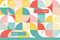 Flat design geometric pattern background