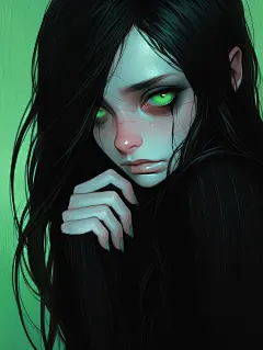 绿色少女 壁纸 头像