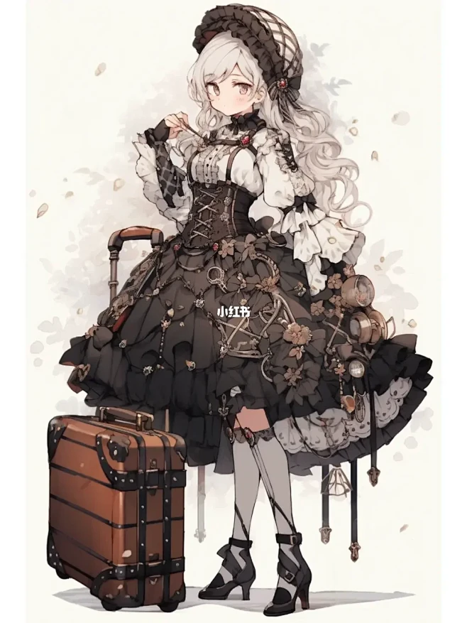 服装设计1000题之蒸汽朋克旅行者-花瓣网