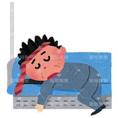 醉酒喝多了睡在地铁上的人贴纸扁平儿童插画元素卡通免扣png图片素材