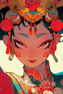 国粹坤旦插图插画