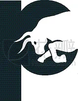 英文字母P,品牌名称,公牛,式样,华丽的,商务,几何形状,摆拍,野生动物,人身牛头怪物