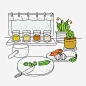 香料和蔬菜的插图png免抠素材_新图网 https://ixintu.com 厨房 香料 蔬菜 插图