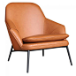 Hug Leather Lounge Chair by Wendelbo | Clickon Furniture:
