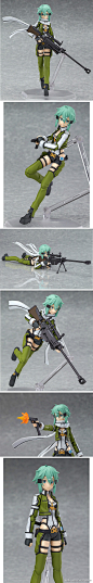 【通贩】【新商品预约】#刀剑神域Ⅱ#诗乃figma开始接受预约啦~全高约135mm，内附两款表情替换配件，枪支配件两款及支架射击特效，预约链接请戳：【预约】【诗乃-figma】刀剑神域第二季 朝田诗乃 MAX FACTOR正版