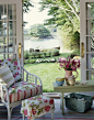 charming porch, I love the matching chair and ottoman: 