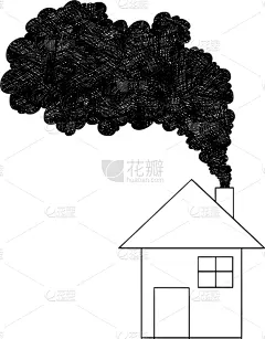 创造力,房屋,烟,健康保健,有毒物质,家庭,浓烟,烟雾,画画