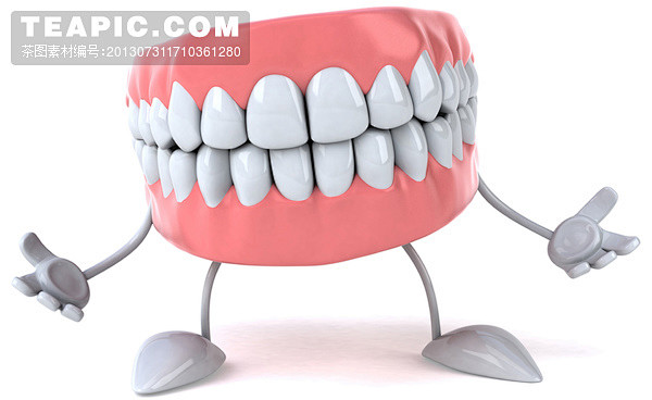 牙齿牙龈卡通形象高清图片