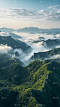 山峰山脉山林山顶自然风景