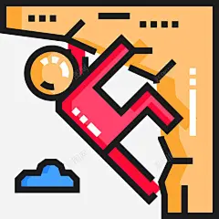 攀岩极限运动7线性颜色图标 平面电商 创意素材