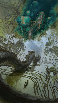壹個大碎锅采集到插画