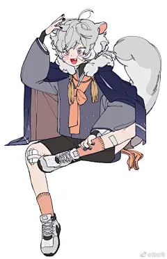 分享韩国画师어고（twi:@MOPIDONA）笔下的人设 ​​​​ #画画# #绘画# #绘画素材# #插画# ​​​​