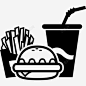 汉堡套餐快餐薯条图标 页面网页 平面电商 创意素材