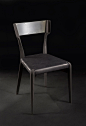 Chair-va - Chairs - Henge : Seat Leathers from our range Backrest Burnished Platino/Titanio Structure Wooden structure finish in Black Wood, Olive Ash or open pore matt lacquered in