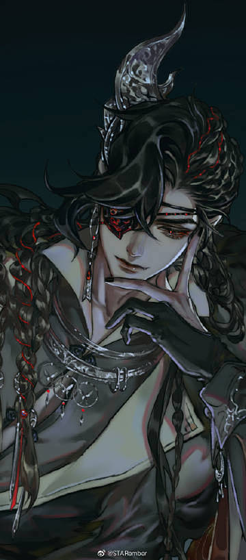 灰灰天官赐福花城插画人物