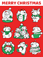 圣诞小狗贴纸合集｜可爱小狗头像Christmas