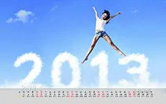 2013年1月日历壁纸图片桌面壁纸1