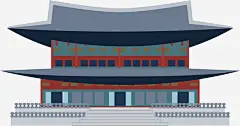 手绘卡通日式古建筑_新图网 https://ixintu.com 建筑 日本景点 日本旅游 日式古建筑 古典建筑 日本建筑