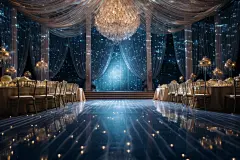 结婚婚礼灯光设计摄影图