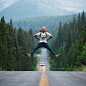 Hiking | Jumping across the road back into wilderness ... hike on!